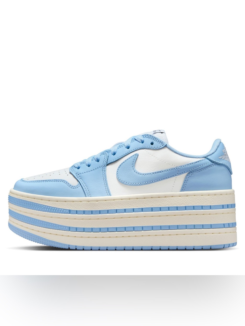 NEW AIR JORDAN 1 TRIPLE STACK
Psychic Blue white 8.5 Nike platform sneakers
